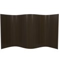 thumbnail image 1 of 4 ft. Short Bamboo Wave Screen Room Divider in Dark Mocha with Rollup Design, 1 of 7