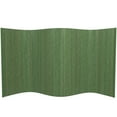 thumbnail image 1 of 4 ft. Short Bamboo Wave Screen Room Divider - Distressed Green, 1 of 7