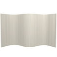 thumbnail image 1 of 4 ft Short Bamboo Wave Screen Room Divider - White Privacy Panel, 1 of 7