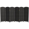 thumbnail image 1 of Red Lantern 4 ft. Short Diamond Weave Fiber Folding Screen - Black - 6 Panel, 1 of 7