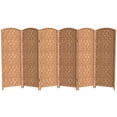 thumbnail image 1 of Red Lantern 4 ft. Short Diamond Weave Fiber Folding Screen - Natural - 6 Panel, 1 of 7