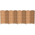 thumbnail image 1 of Red Lantern 4 ft. Short Diamond Weave Fiber Folding Screen - Natural - 8 Panel, 1 of 7