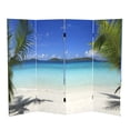 thumbnail image 1 of 4 ft. Short Double Sided Beach Canvas Folding Screen, 1 of 7