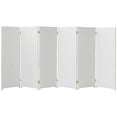 thumbnail image 1 of Red Lantern 4 ft. Short Woven Fiber Outdoor All Weather Folding Screen - 6 Panel - White, 1 of 6