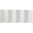 thumbnail image 1 of Red Lantern 4 ft. Short Woven Fiber Outdoor All Weather Folding Screen - 8 Panel - White, 1 of 6