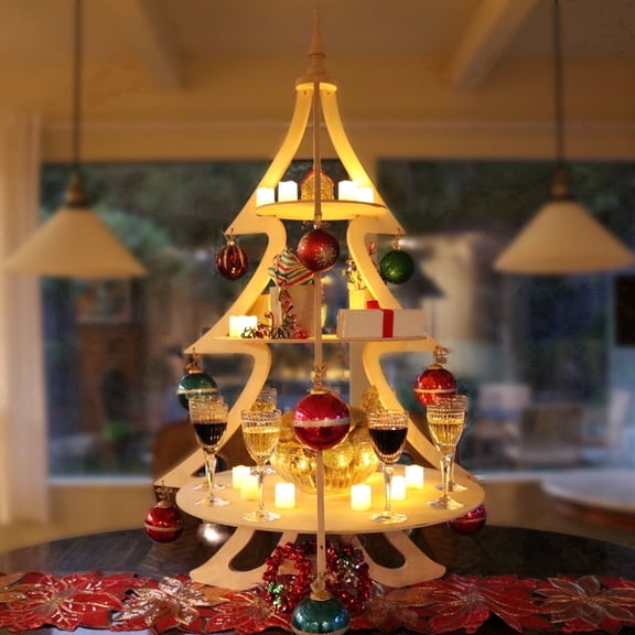 A Treasured Tree's beautiful, natural Baltic birch design welcomes the holidays!