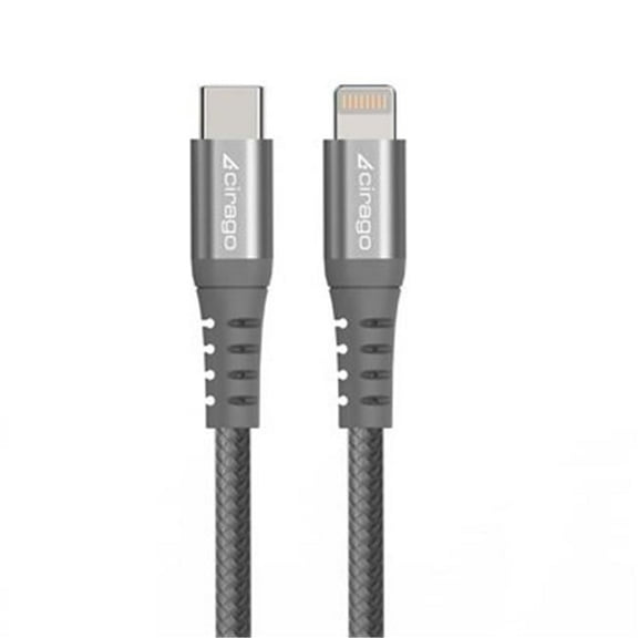 4 ft. USB-C to Lightning Charge & Sync Braided Cable, Space Gray