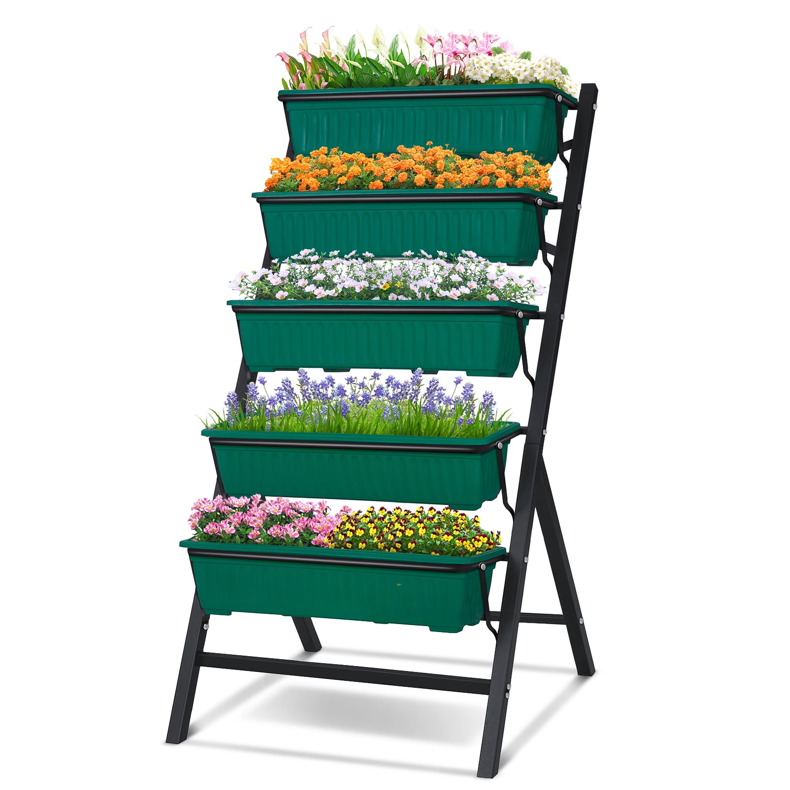 4 ft Vertical Raised Garden Bed 5 Tier Elevated Garden Planters Stand