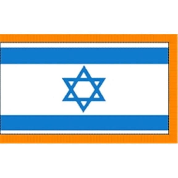 4 ft. X 6 ft. Colonial Nyl-Glo Israel Flag with Fringe
