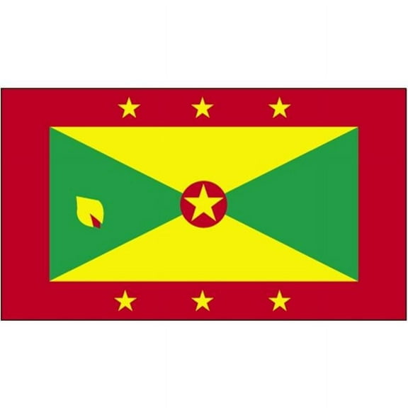 4 ft. X 6 ft. Nyl-Glo Grenada Flag