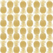4 ft. x 18 in. Non Adhesive Shelf Liner, Gold Pineapple