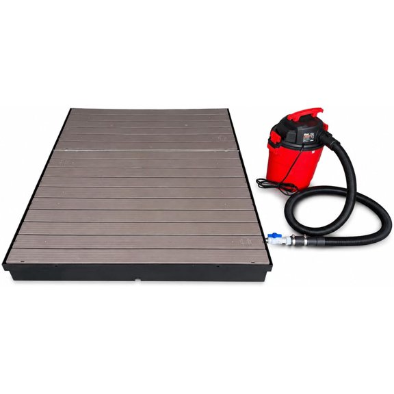 Cove Products 4 ft. x 6 ft. Quick N' Clean Modular Raised Floor Platform with Collection Vacuum