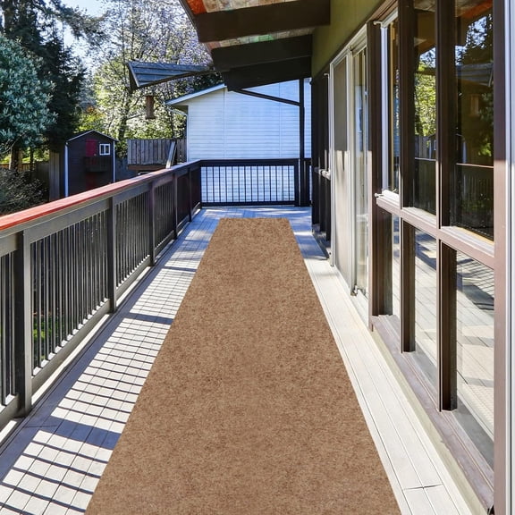 4 ft x 9 ft Carpet Runners, Indoor/Outdoor Hallway Kitchen Entryway Bedroom Area Rugs with Non-Slip Rubber Backing, Garage mat, Sand, Custom