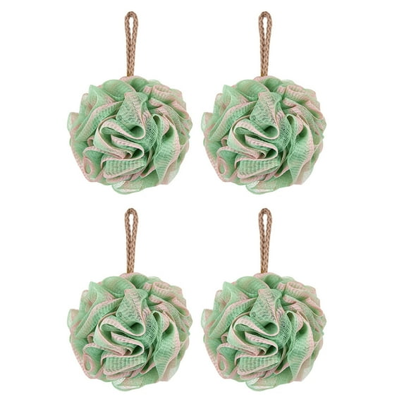 4 gradient bicolor bath flowers large size rubbing bath ball foam mesh flowers