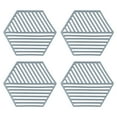 thumbnail image 1 of 4 household silicone anti-scalding placemats, thickened high-temperature bowl mats and coasters. - blue, 1 of 5
