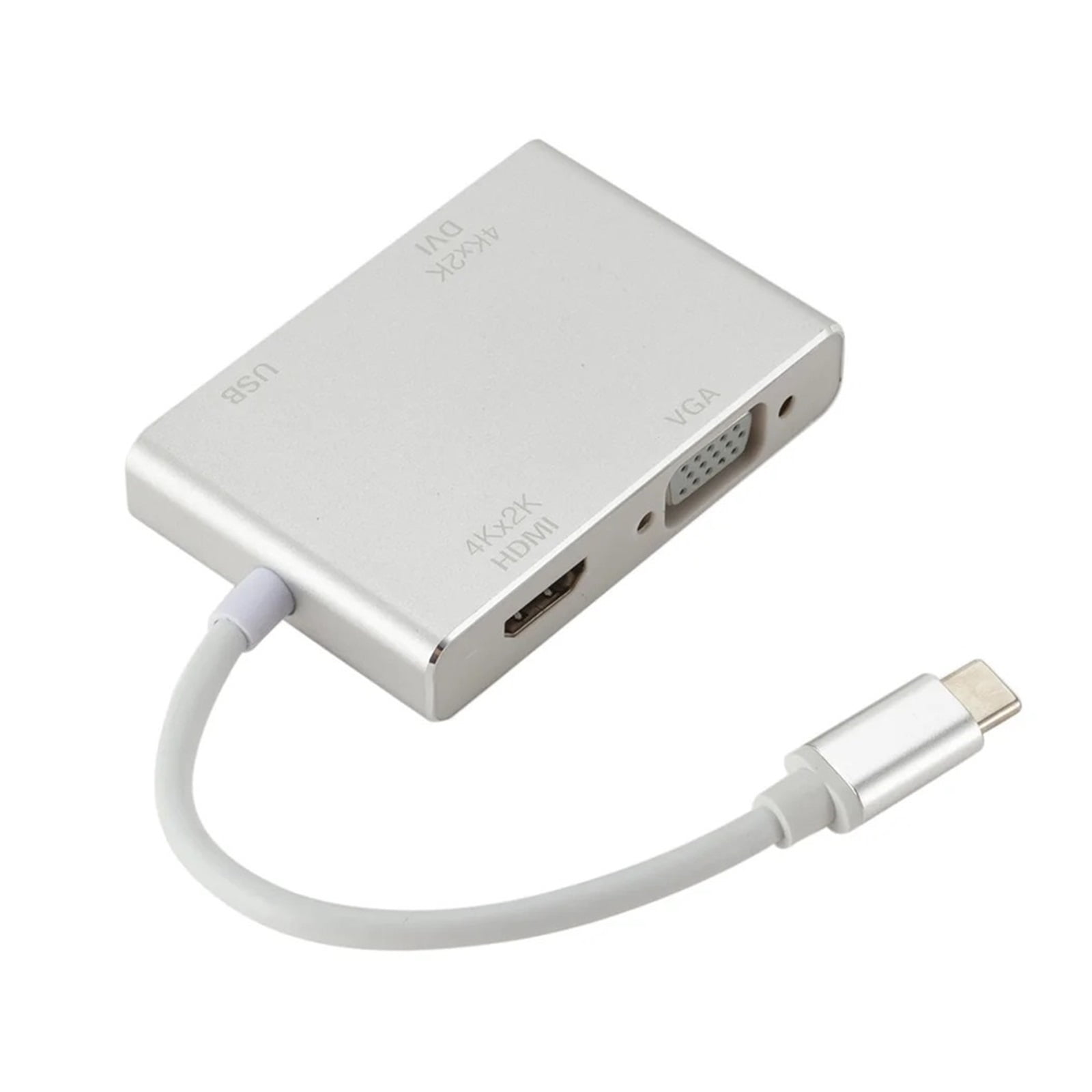 4 in 1 4k USB 3.1 USB C Type C to VGA DVI USB 3.0 HDMI-Compatible Adapter Cable for Laptop Projector