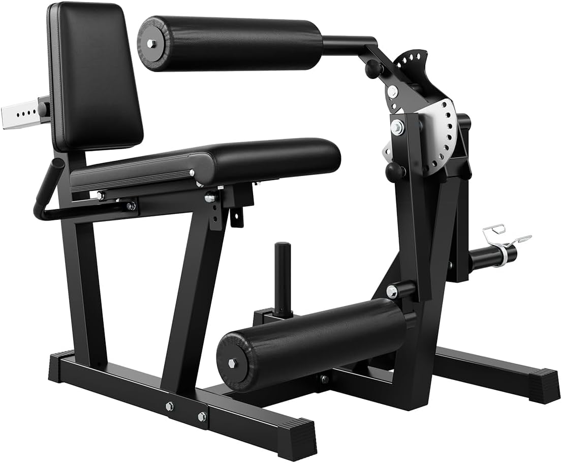 4-in-1 Adjustable Leg Extension and Twist Machine for Home Gym – 700LBS Capacity Strength Training Equipment – Multi-Function Leg Press, Squat, Lower Body Workout Bench – Heavy Duty