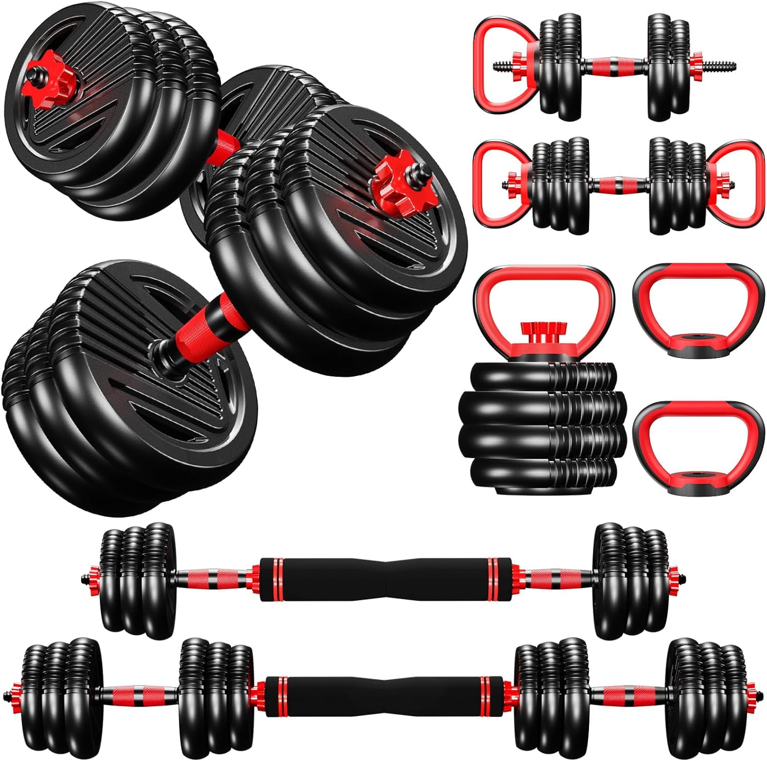 4in1 Adjustable Weight Dumbbell Set Premium Home Gym Equipment with