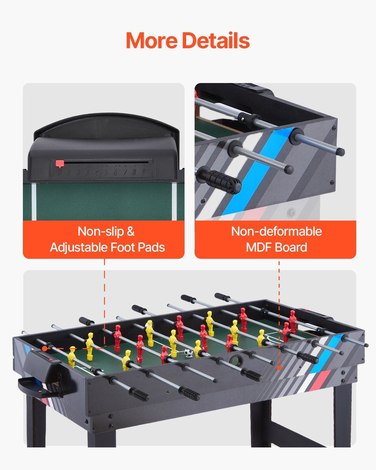 4-in-1 Air Hockey, Pool, Foosball, Ping Pong Combo 48