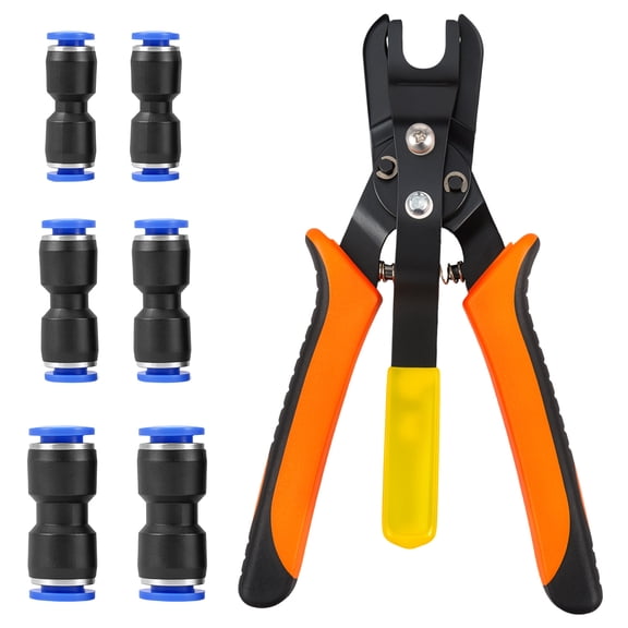 4-in-1 Air Line Disconnect Pliers Kit, Professional Push-to-Connect Fitting Removal Tool for 1/4", 5/16", 3/8", 1/2" Pneumatic Connectors