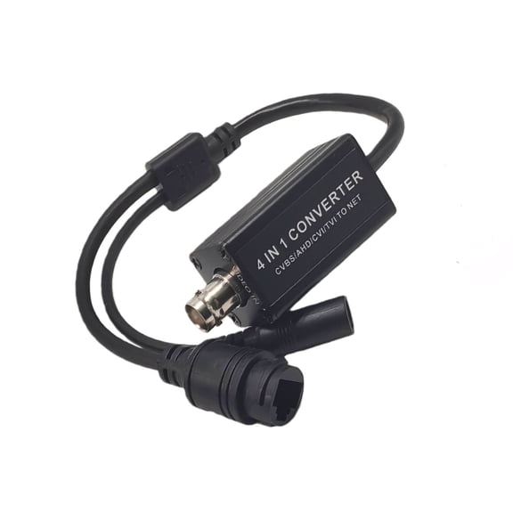 4-in-1 Analog to Digital Converter Adapter for CCTV Cameras with BNC RJ45 H.265 RTSP 1080P