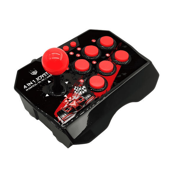 4-in-1 Arcade Fight Stick, Wired Joystick for Switch/PS3/PC/Android