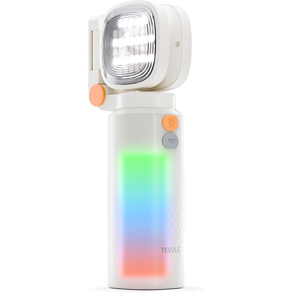 4-in-1 Camping Light, Work Light, Video Flashlight 2000LM Rechargeable 120H Runtime, 10000mAh Power Bank, 2700K-6500K CCT Adjustable Magnetic Tripod, IP54 Waterproof Outdoor Emergency Lantern