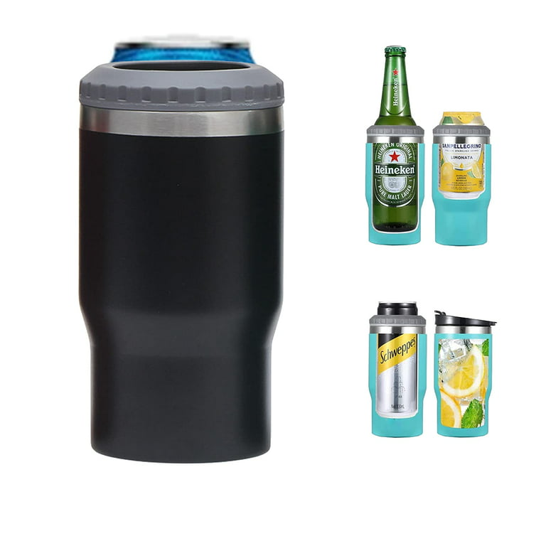  Reduce 14oz 4 pack Beverage and Drink Cooler, Vacuum Insulated  Stainless Steel, Can insulator, Coozie for Beer, Soda, Energy Drinks,  On-the-Go Multi-Color Can Coolers.Pink Cotton, Glacier, Dark Web: Home &  Kitchen
