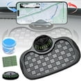 thumbnail image 1 of 4‑in‑1 Car Antislip Dashboard Mat, Multifunctional Vehicle Mounted Anti Slip Mat with 360° Rotatable Phone Holder & Extra‑Large Organizer Mat with Interior Cleaning Gel (L-Black), 1 of 13