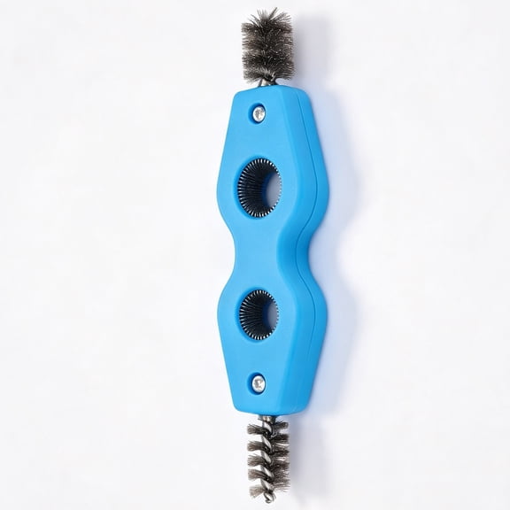 4-in-1 Car Battery Terminal Cleaning Brush- 1/2" & 3/4" Inner & Outer Thread Copper Tubing Pipes Brush- Rustproof Machine Parts Cleaner Tool for Plumbing Installation Soldering Brazing (Blue)