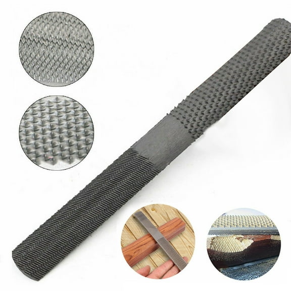 4-in-1 Carbon Steel Rasp File for Carpentry & Woodworking | Dual-Function Hand Tool with Coarse Teeth & Serrations, Precision Manufacturing, Durable & Comfortable Design