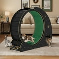 thumbnail image 1 of 4-in-1 Cat Running Wheel, Large Cat Treadmill,Large Quiet Exercise Wheel with Scratching Pad & Play Roller,Stable Wood Base for Indoor Cats, 1 of 8