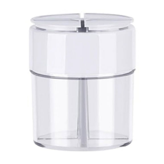 4-in-1 Clear Cruet Set - PP Material, 4 Compartments, Different Bottle Mouths - Ideal for Kitchen, Camping & More, Easy to Clean