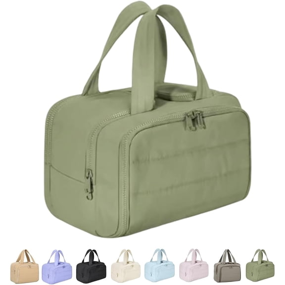 4-in-1 Cloud Carry Bag, Dry and Wet Separation, Large Capacity Waterproof with Handle for Makeup, Skincare, and Essentials