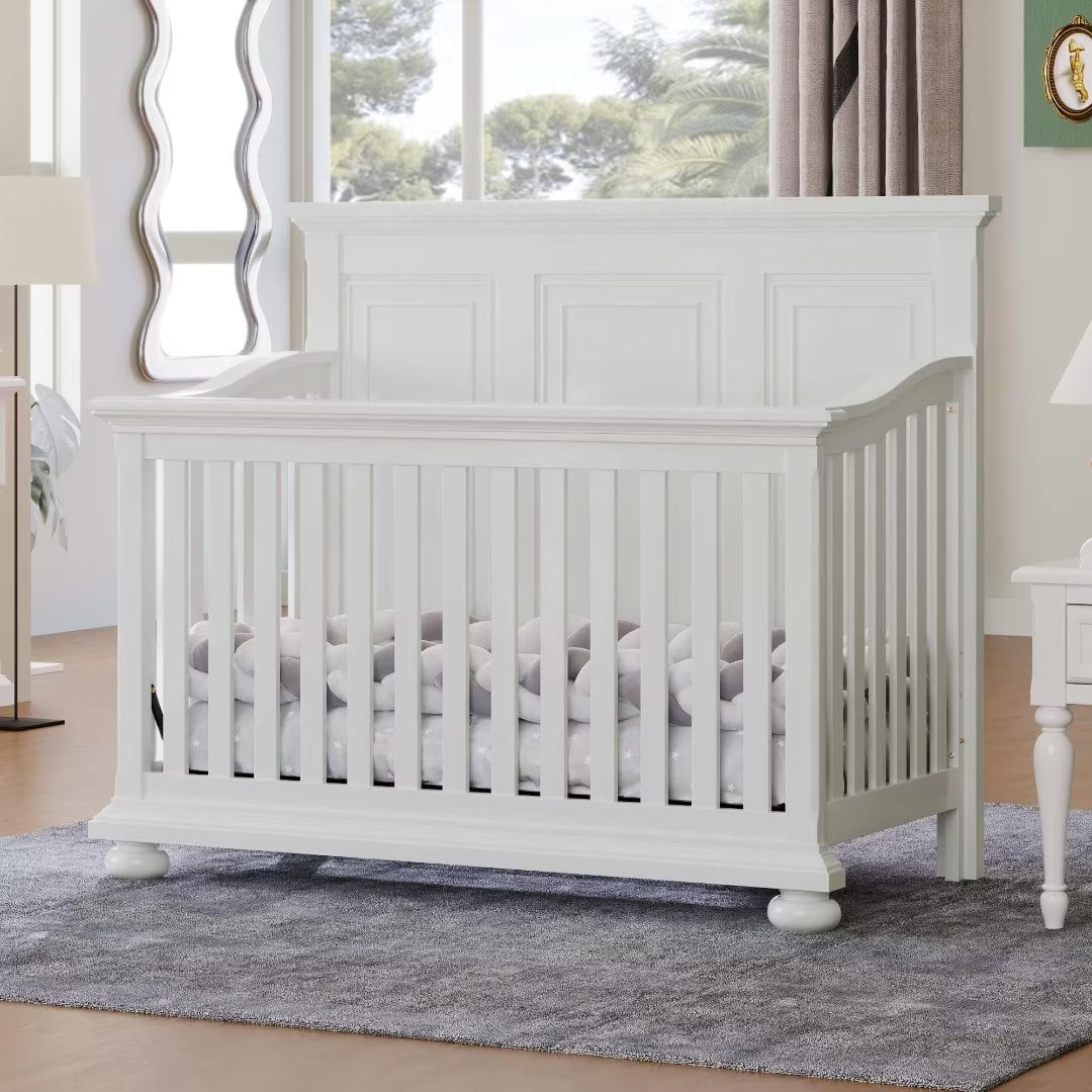 4in1 Convertible Crib, Traditional Farmhouse Style Baby Crib