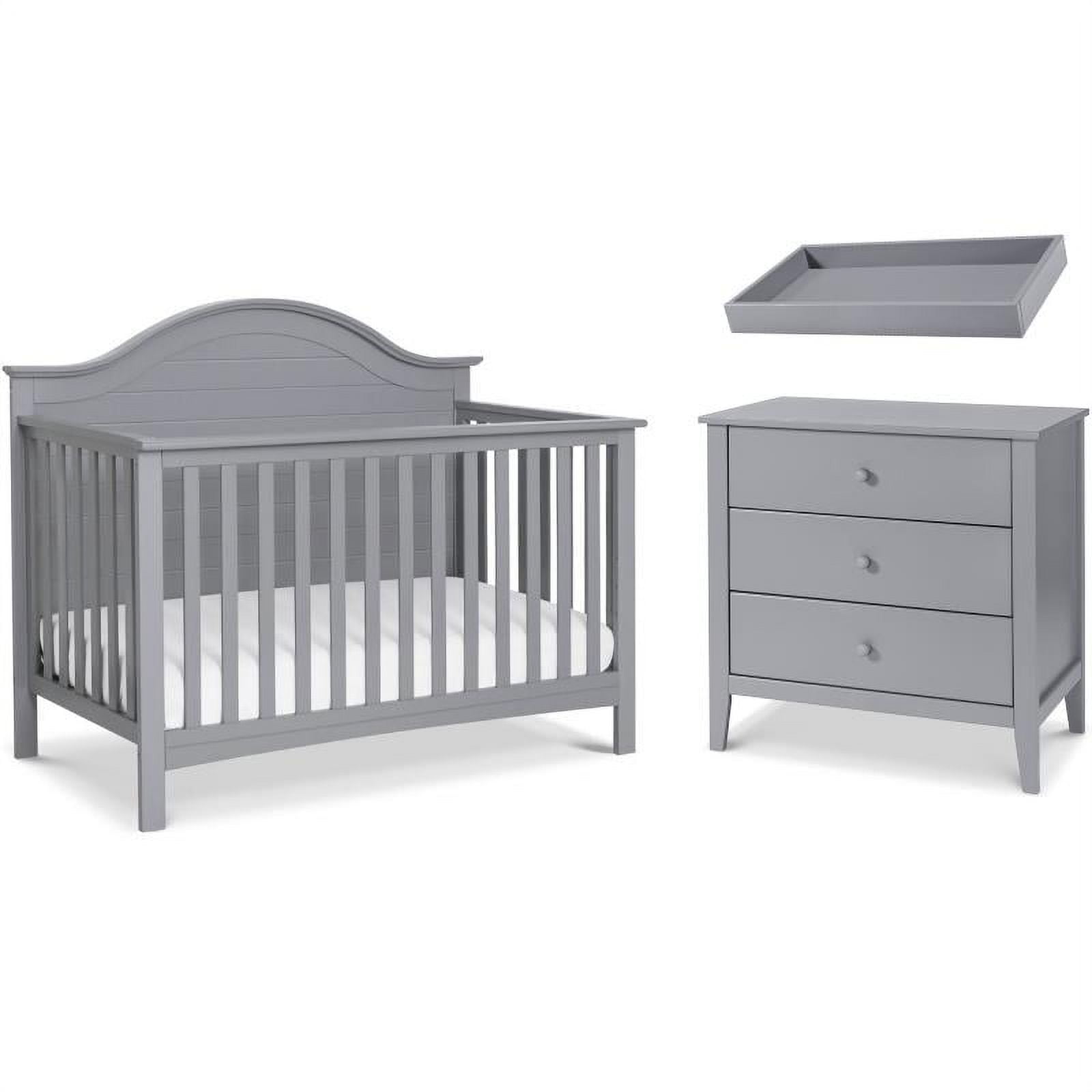 4in1 Convertible Crib and Dresser with Removable Changing Tray Set in