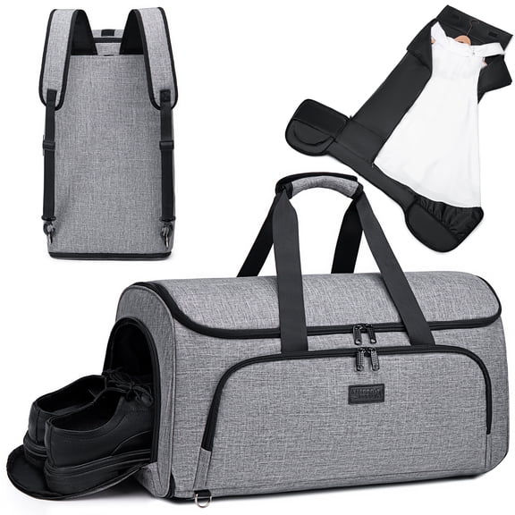 IdleHippo 4-in-1 Convertible Garment Duffel Bag by Walmart, Carry-On with Shoe Compartment