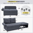 thumbnail image 1 of 4-in-1 Convertible Sofa Bed with Recliner Functionality, Adjustable Headrest, and Ottoman - Perfect for Small Spaces, 1 of 8