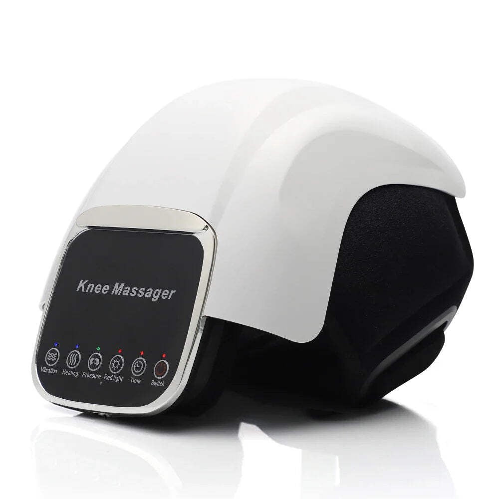 4-in-1 Cordless Knee Massager with Heat, Vibration, Air Compression & Red Light, Rechargeable Wrap for Soothing Joint Comfort and At-Home Relaxation