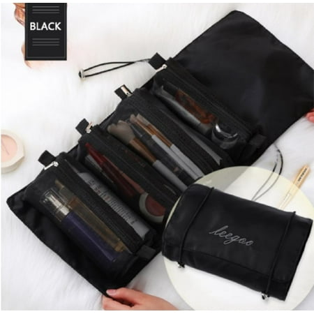 4-in-1 Cosmetic Pouch Set with Hanging String – Versatile, Foldable Makeup Organizer Bag for Travel & Storage TIKA
