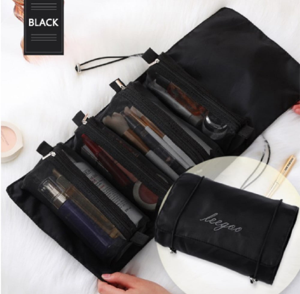 4-in-1 Cosmetic Pouch Set with Hanging String - Versatile and Foldable  Makeup Organizer Bag for Travel and Storage TIKA