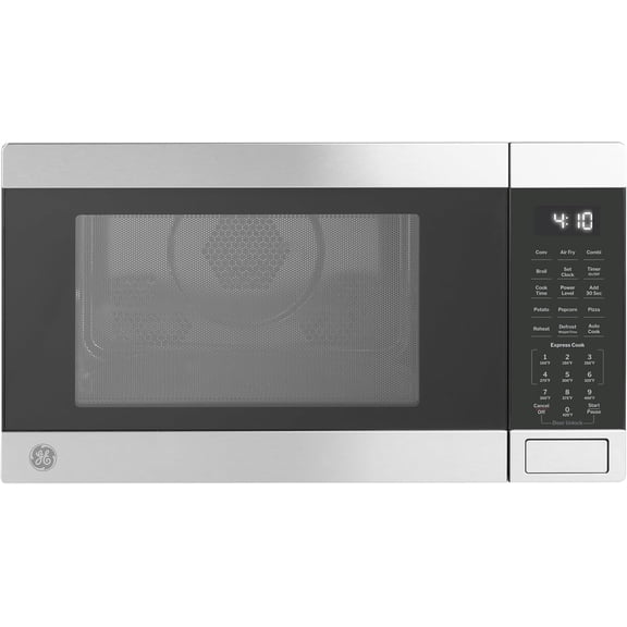 4-in-1 Countertop Microwave Oven, 1.0 Cu Ft, 1050W Convection Microwave with Air Fry & Broil, Compact and Quiet, Stainless Steel, Ideal for Apartments, Dorms & Offices, GCST10A1WSS