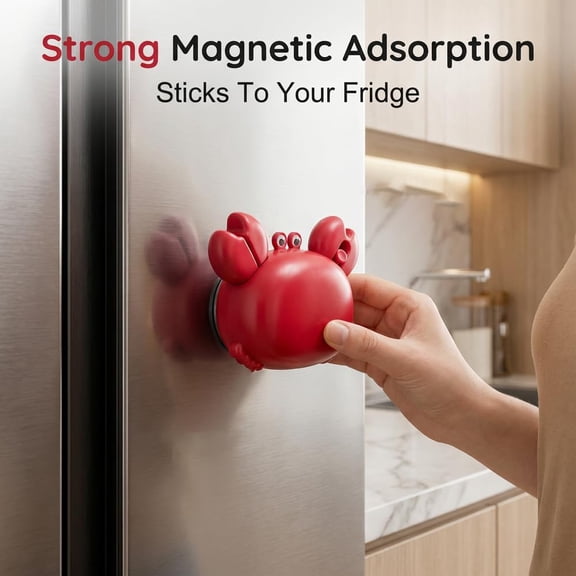 4-in-1 Crab Multi Tool, 2026 New Magnetic Fridge Decor, Integrated Bottle Opener, Box Cutter & Mini Scissors, Compact Portable Gadget for Home & Office