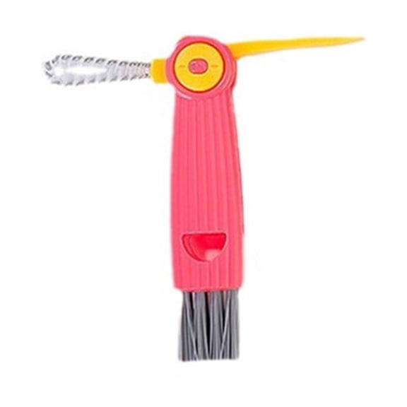 4-in-1 Cup Lid Gap Cleaning Brush Set, 1pc Multi-Functional Bottle Cleaner Tool with 180° Rotatable Head, Portable Kitchen Cleaning Brush for Tumbler Lids, Baby Bottles, Sippy Cups & Narrow Spaces