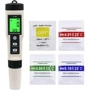 4-in-1 Digital Meter ORP TEMP Meter With/non Backlight 0-14 Measurement Range For Household Drinking Water Water Quality Meter Tester 0-14.0 Measurement Range For Household Drinking