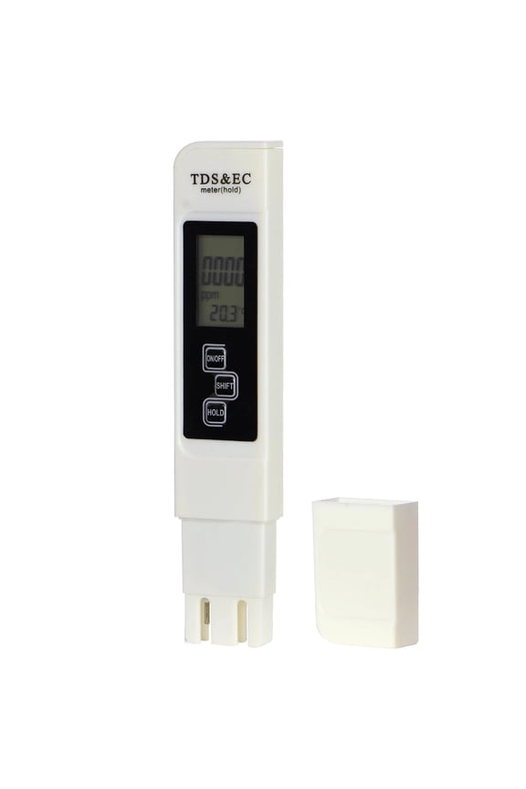 4 in 1 Digital Water Quality Tester TDS/EC/Temperature Meter, 0.1-80C, 32-176F, Condcuctivity 0-9999 /cm, TDS 0-9999ppm ,Multifunctional
