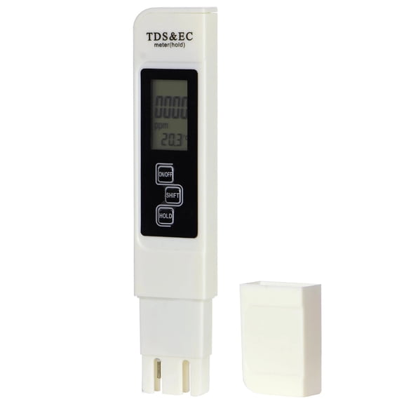 4 in 1 Digital Water Quality Tester TDS/EC/Temperature Meter, 0.1-80C, 32-176F, Condcuctivity 0-9999 /cm, TDS 0-9999ppm ,Multifunctional