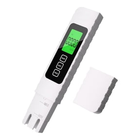 4-in-1 Digital Water Tester Accurate TDS/EC/Temperature Meter, 0-9999 ppm Range, Dual-Backlit LCD (Green/Red Alert), for Drinking Water, Aquarium, Hydroponics & Pool
