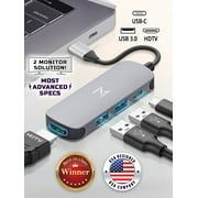 4-in-1 Docking Station for Multiple Devices & Monitor Connection, USB-C 3.0 PD, USB 3.0 & 2.0, Universal Multiport Dock w/ C Dongle, Latest Hi-Tech Performance Standards by Mata1