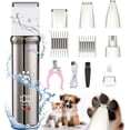 thumbnail image 1 of VANECL 4 in 1 Dog Grooming Clippers Kit with LED Display,Waterproof Dog Clippers Cordless for thick hair,Low Noise Dog Hair Trimmer for Dogs Cats Animals, 1 of 13